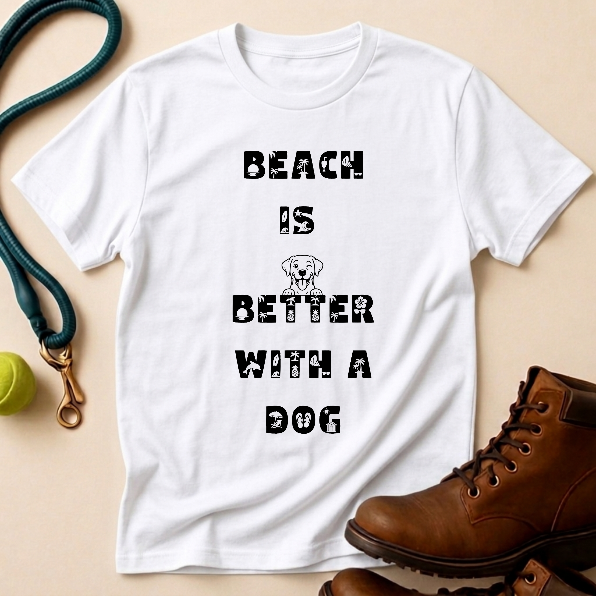 Dog And Beach T-Shirt