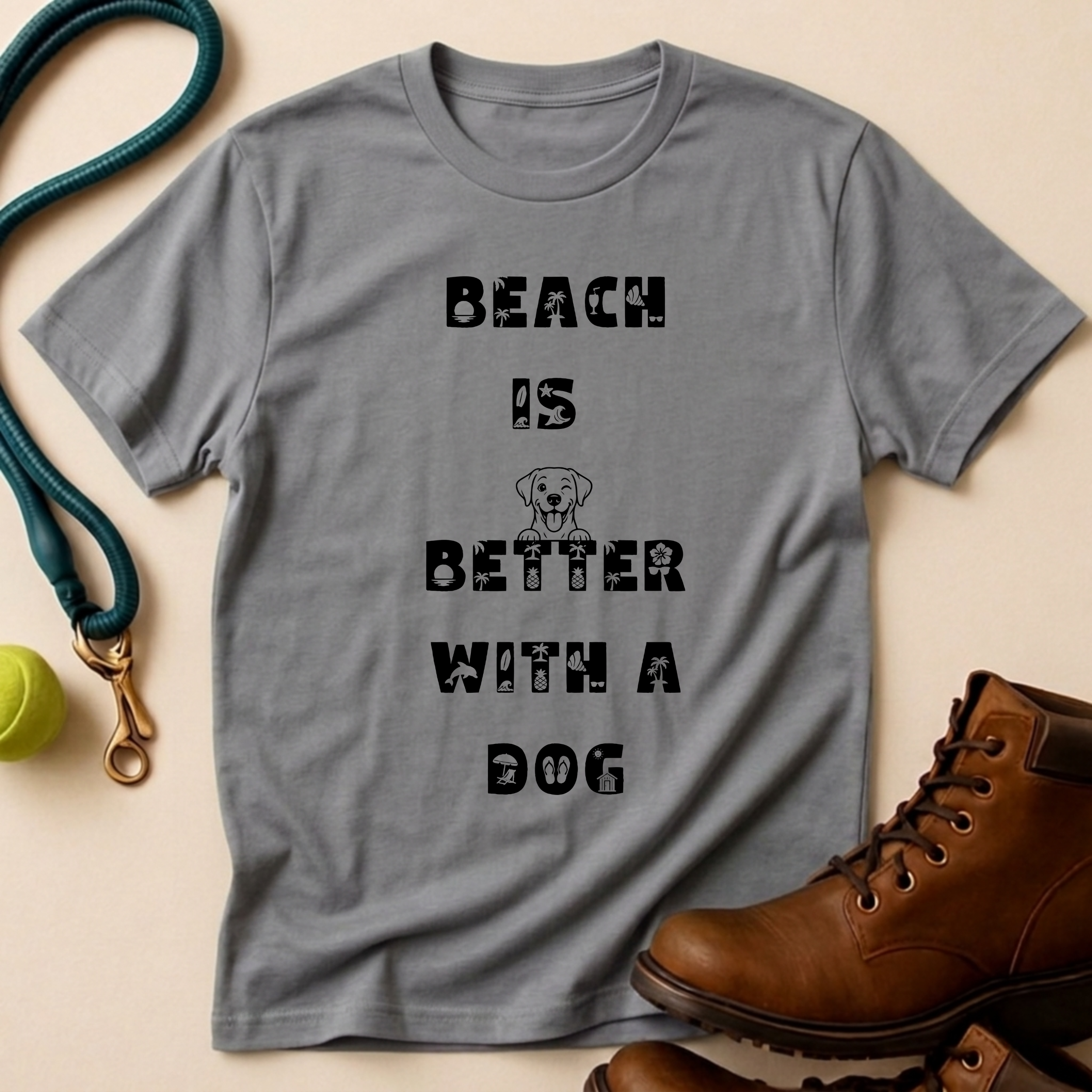 Dog And Beach T-Shirt