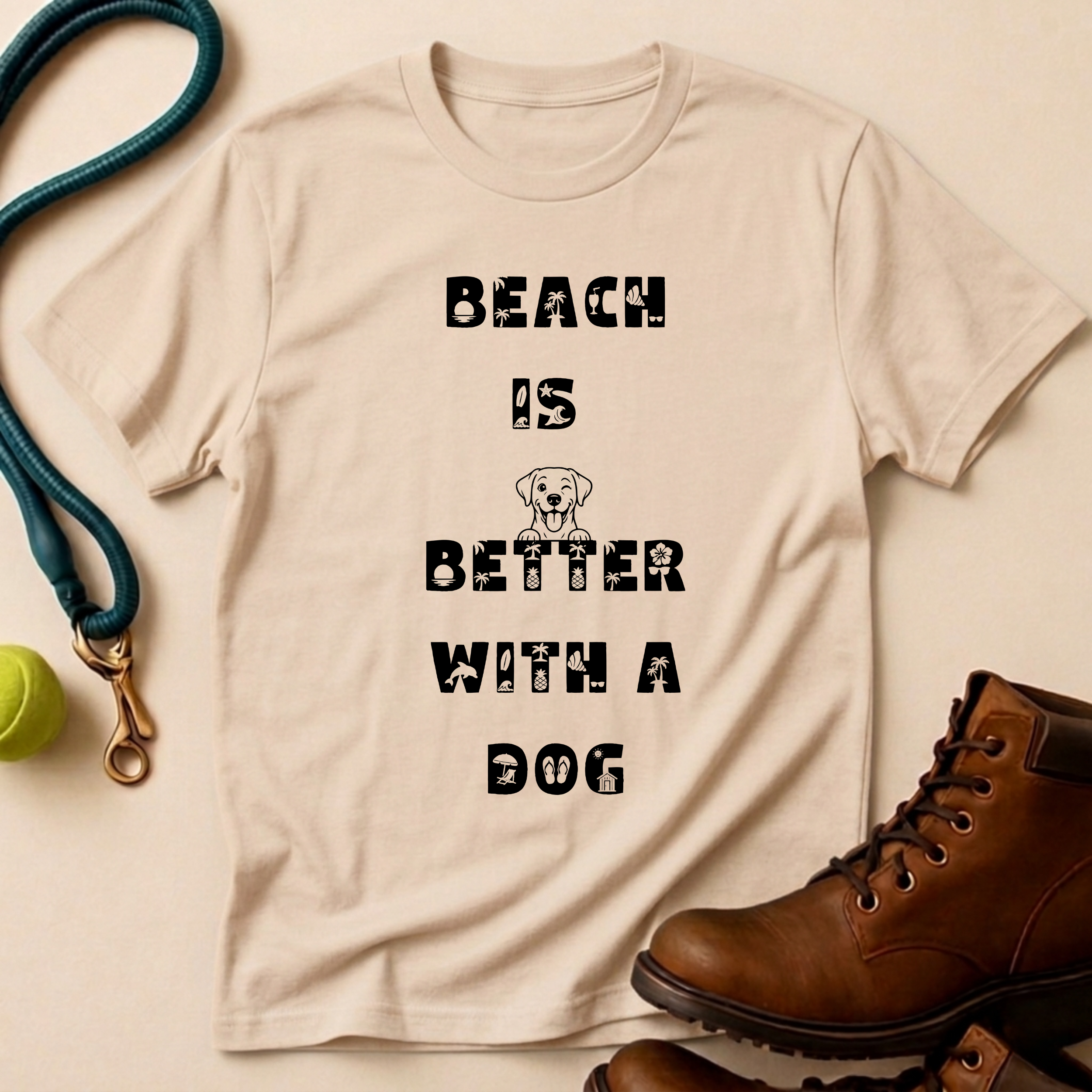 Dog And Beach T-Shirt