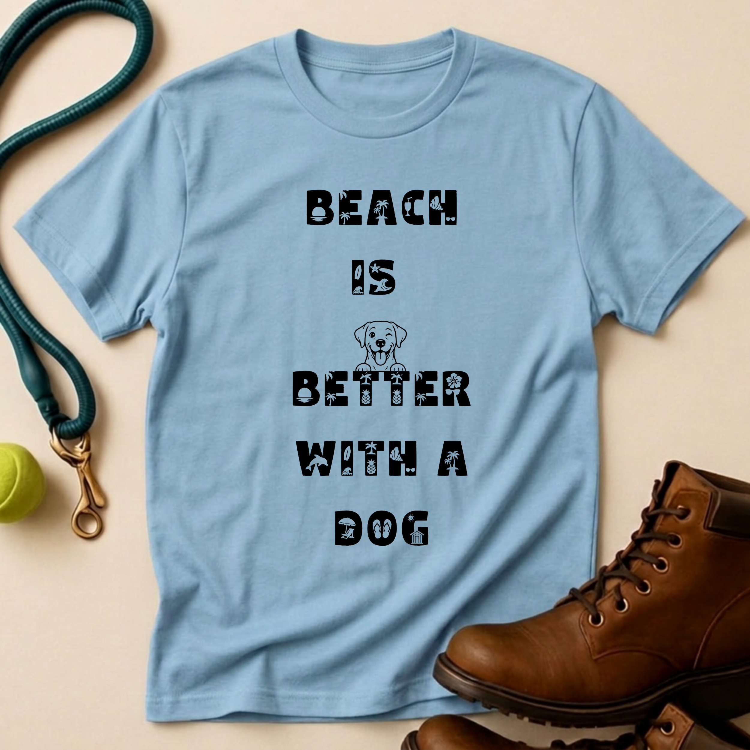 Dog And Beach T-Shirt