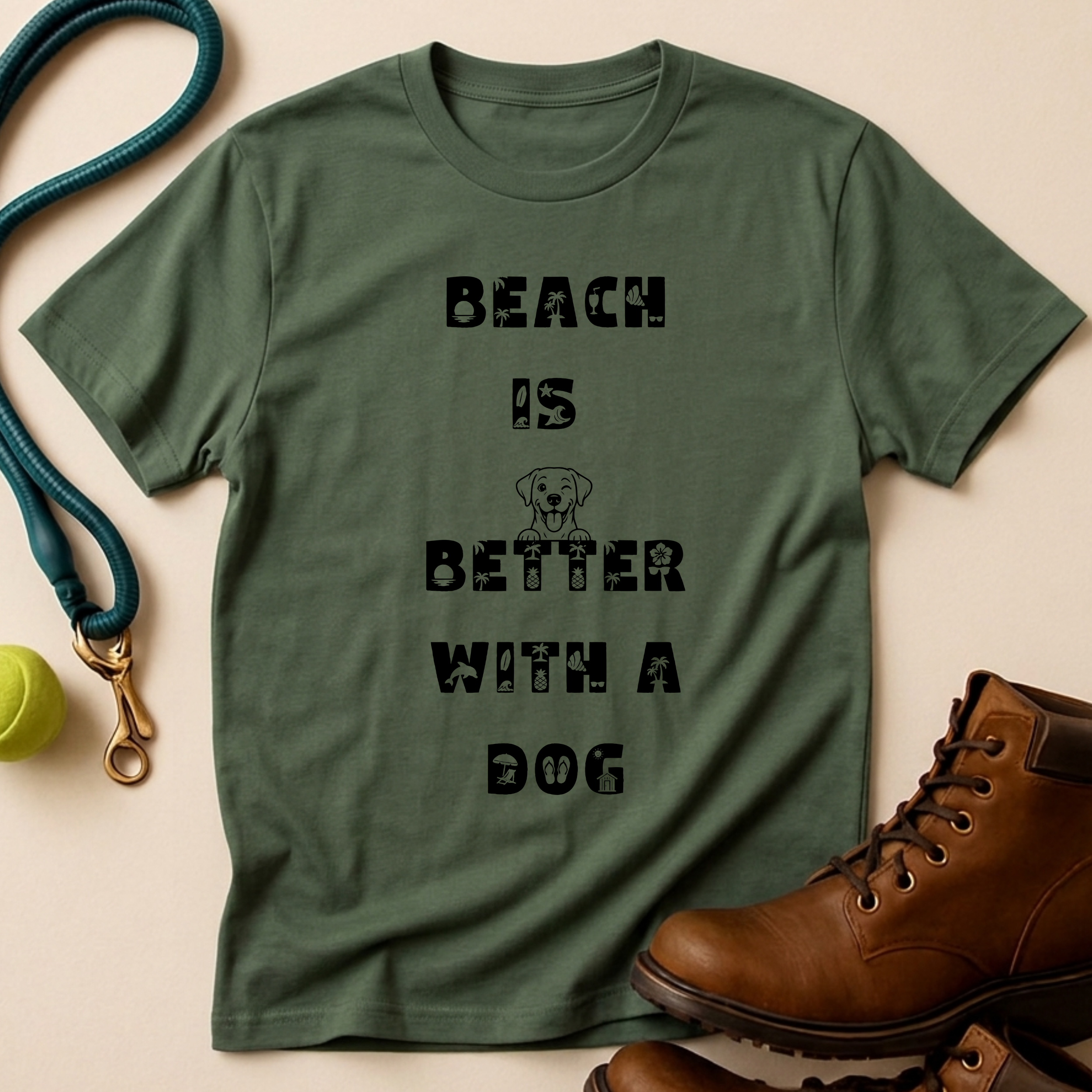 Dog And Beach T-Shirt