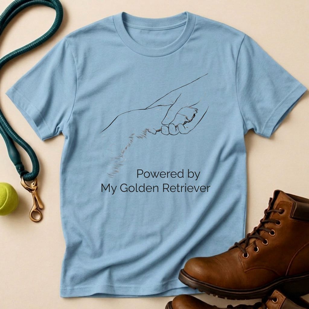 Powered By My Golden Retriever T-Shirt