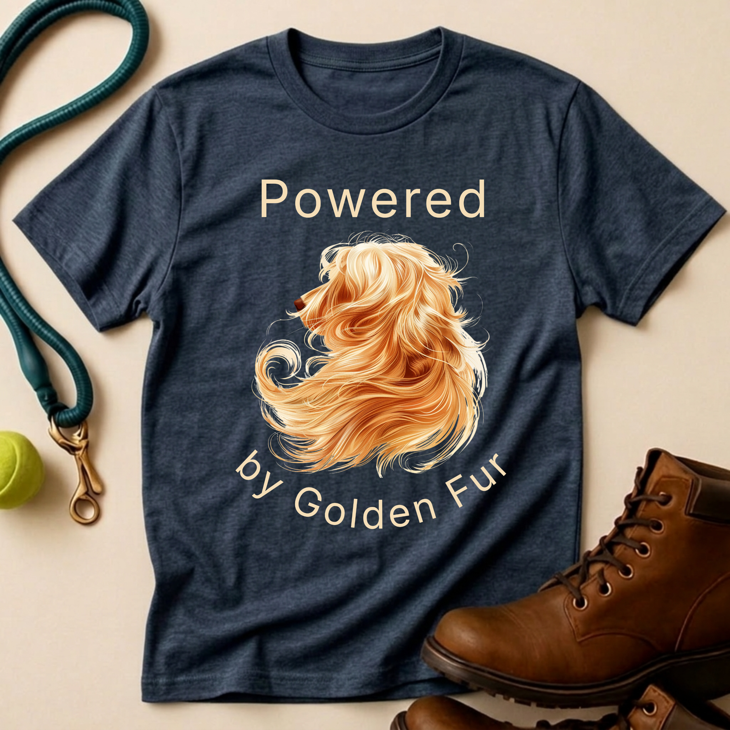 Powered By Golden Fur T-Shirt