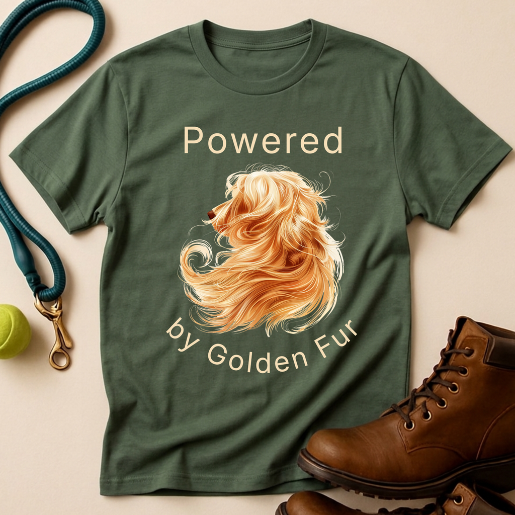 Powered By Golden Fur T-Shirt