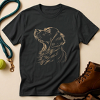 Golden Gaze Line Art T-Shirt