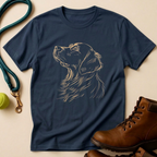 Golden Gaze Line Art T-Shirt