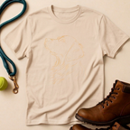 Golden Gaze Line Art T-Shirt