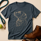 Golden Gaze Line Art T-Shirt